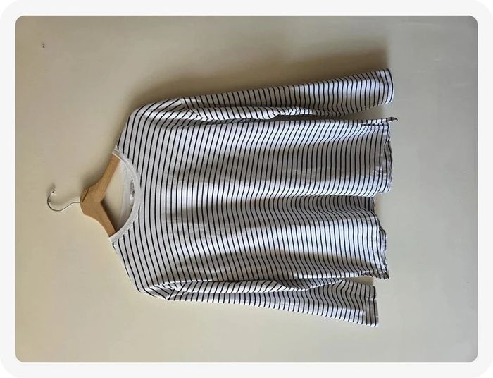 t-shirt manches longues Mng blanc taille S - photo numéro 2