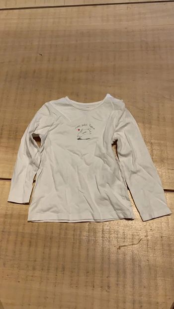 Tee-shirts manche longue blanc Kiabi 24 mois