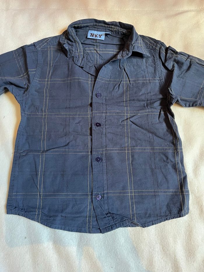 Chemise carreaux 4 ans coton - photo numéro 3
