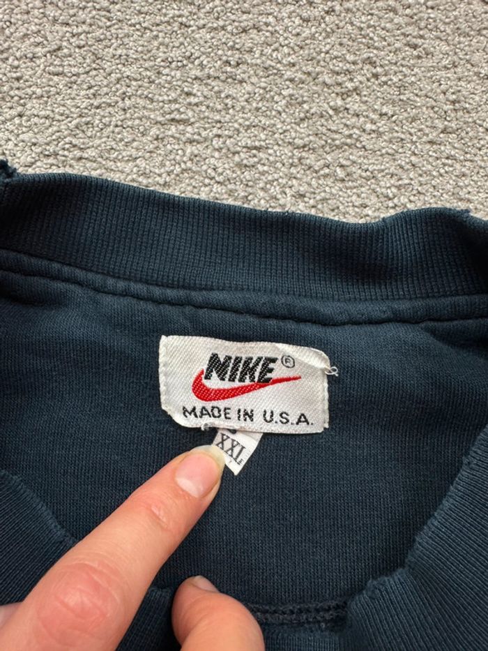 Sweat nike brodé vintage bleu marine taille XXL - photo numéro 7