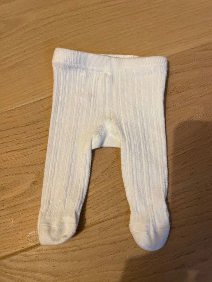 Collant blanc crème - C&A - 0/1mois