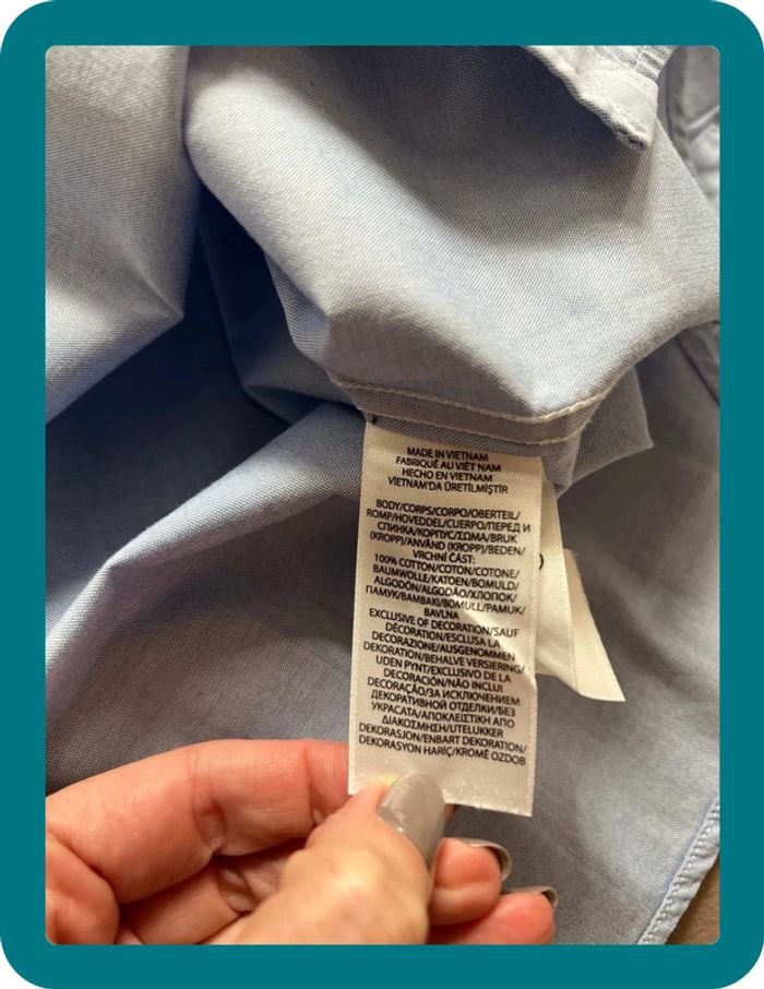 Chemise manches longues tunique mixte 8 ans - Ralph Lauren - photo numéro 7