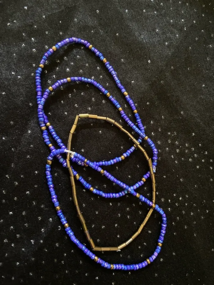Bracelets bleus métallisés - photo numéro 2