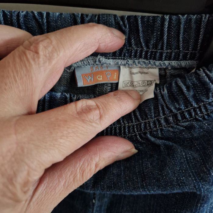 1 an jean bleu avec broderie - photo numéro 3