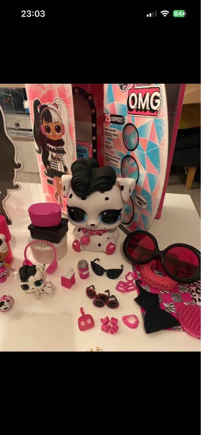 LoL Surprise OMG DOLLIE & DOLLFACE BAMBOLA SPARKLE MAKE UP BIGGER CHALET HOUSE - photo numéro 2