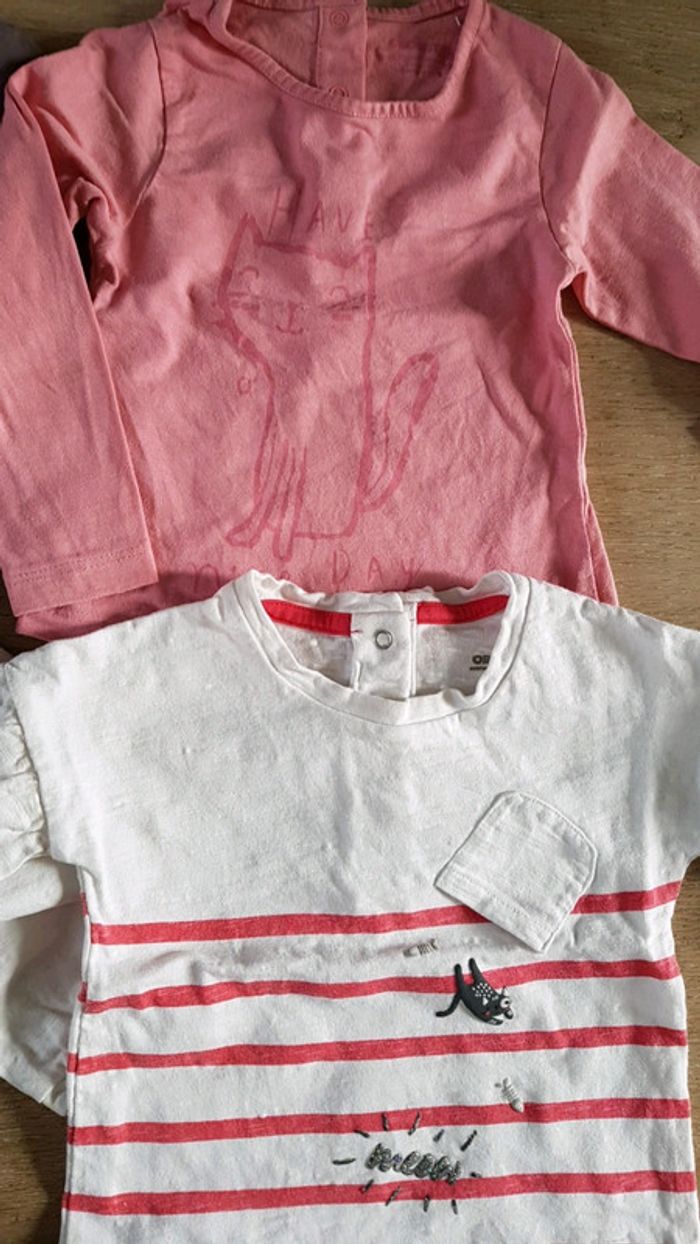 T-shirts manches longues fille en 18 mois - photo numéro 3