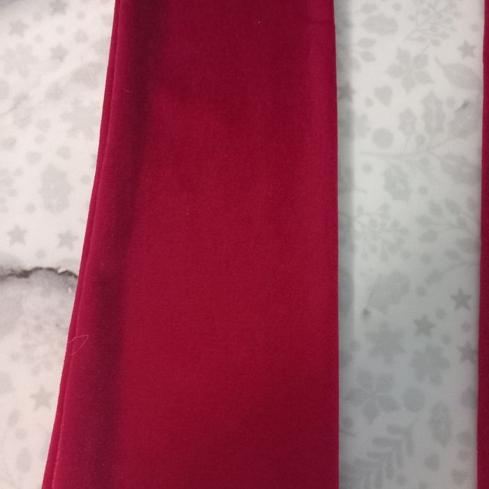 Paire de gants longs en velours extensible coloris rouge - photo numéro 2