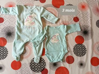 Ensemble pyjama bodie licorne taille 3 mois