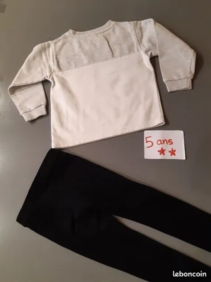 Sweat et legging fille 5ans - photo numéro 3