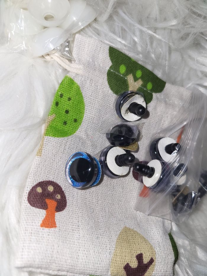 Koosufa Yeux de sécurité en plastique pour poupées, peluches avec rondelles