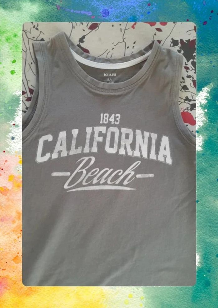 T-shirt débardeur garçon 8 ans – California Beach – Kiabi - photo numéro 2