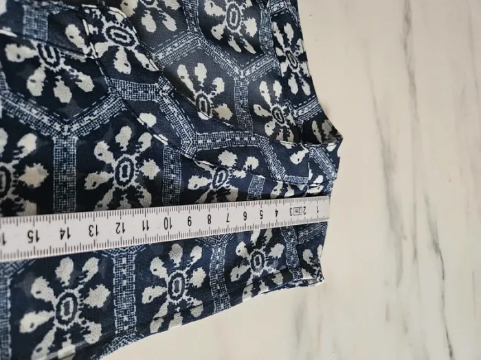 MS Mode blouse en voile bleu taille 48 - photo numéro 9