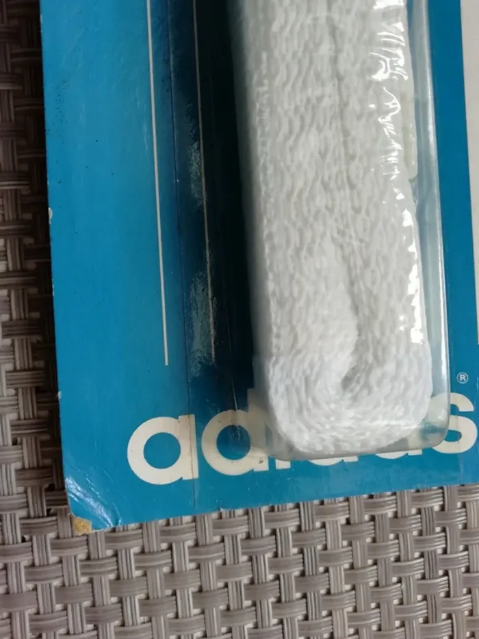 Lacets shoe lace Adidas blanc white vintage retro collection - photo numéro 3