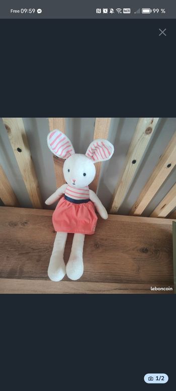 Lapin rose robe OBAIBI