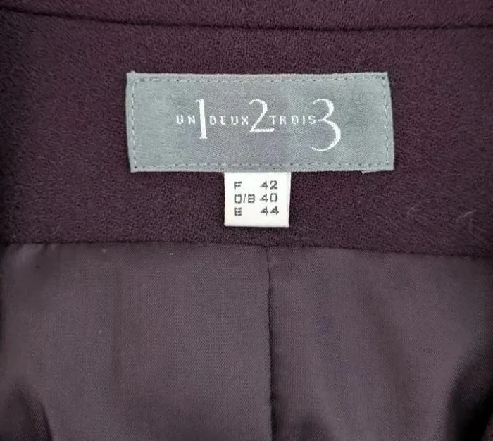 Tailleur 95% laine - 123 - taille 40/42 - photo numéro 8