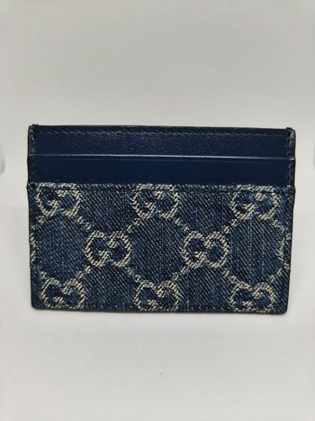 Porte-cartes Gucci GG denim bleu – Authentique