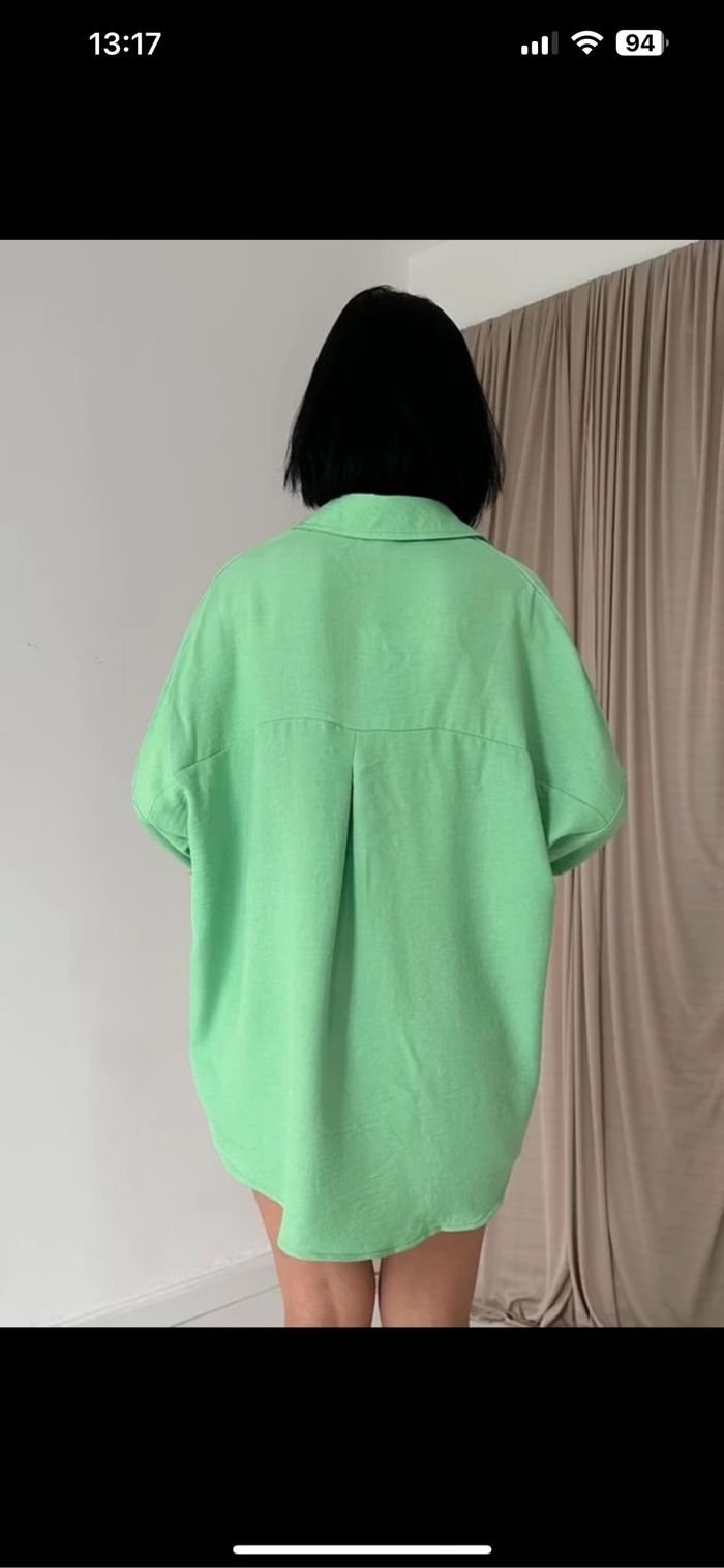 Chemise vert pomme  à strass - photo numéro 2