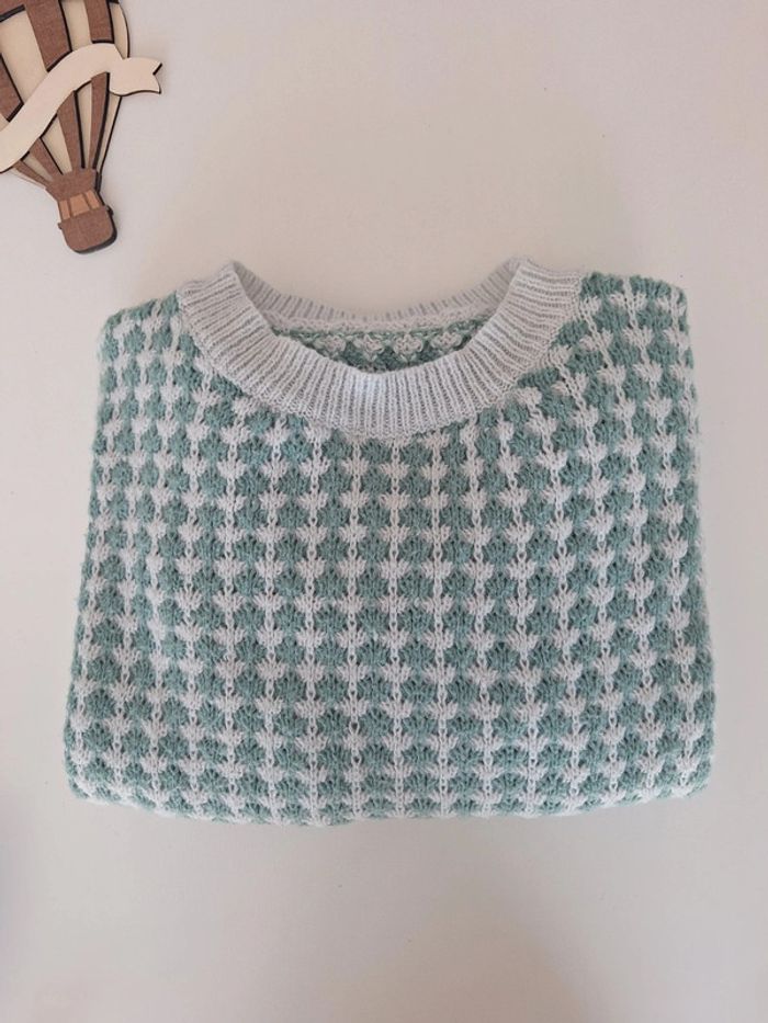 Pull vert et blanc taille 40 / 42 Shein - photo numéro 9