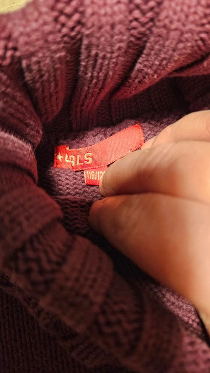 Pull à manches courtes et col roulé, petite broderie, Girls, 6/7 ans,peu mis - photo numéro 7