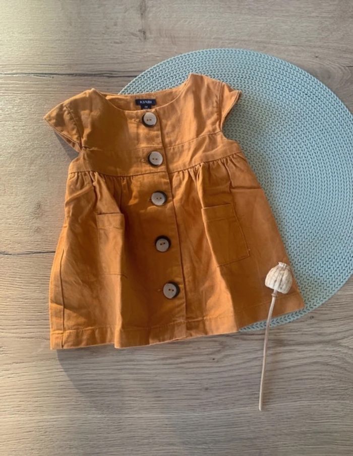 Belle Robe bebe jaune moutarde - kiabi - 3mois