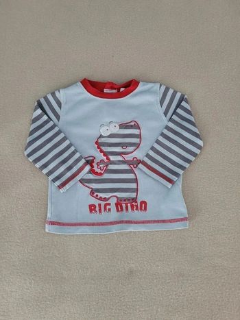 t-shirt manches longues 12 mois bleu clair