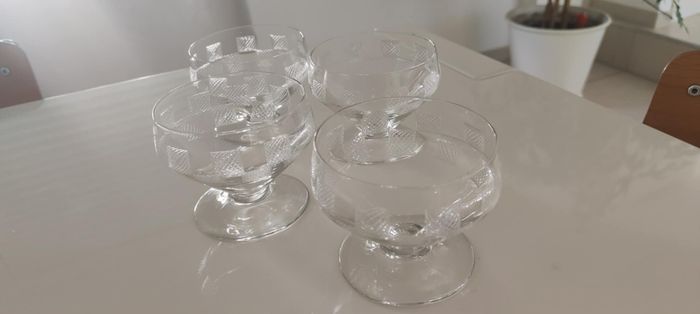 4 coupes champagne art déco - photo numéro 3