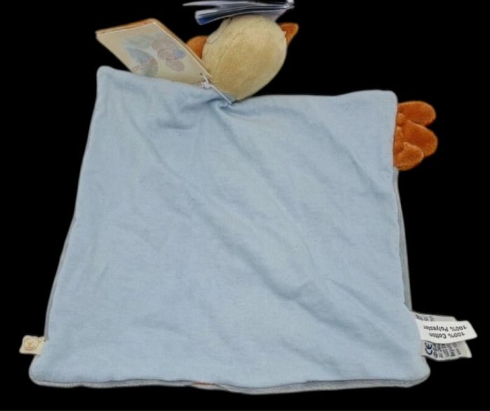 ❤️B3717 Doudou Plat Mouchoir NOUKIE'S Noukies Plat Autruche Sissi Poule Bleu - photo numéro 2