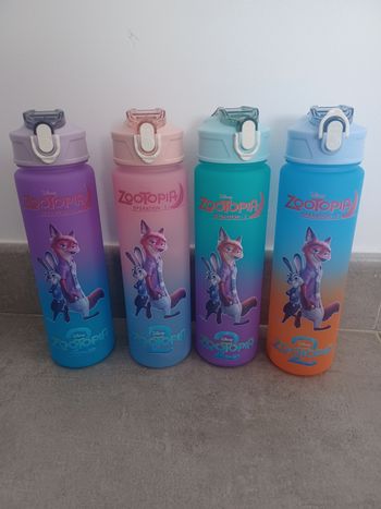 Gourde Zootopie avec paille 750ml