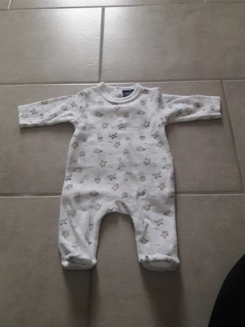 pijama velours 1mois Le Phare de la Baleine comme neuf