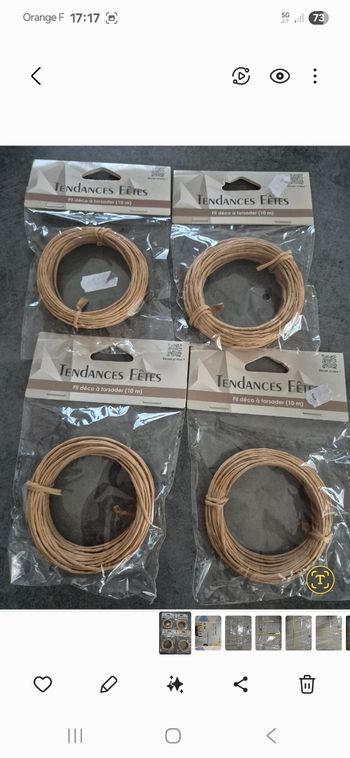 Lot de 4 paquets de fils à torsadé