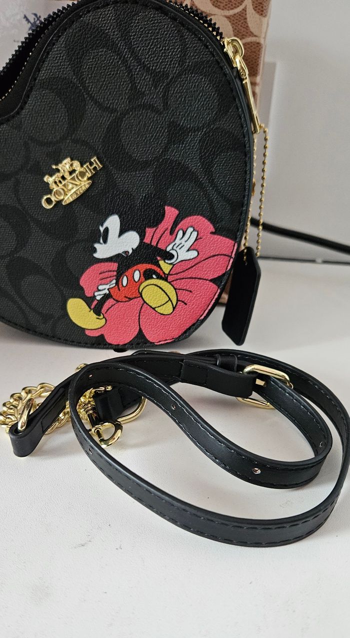 Jolie sac a main coach Mickey en forme de cœur neuf - photo numéro 3