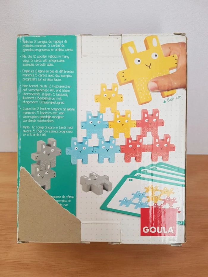 Goula Lapins à empiler, jeu en bois - photo numéro 3