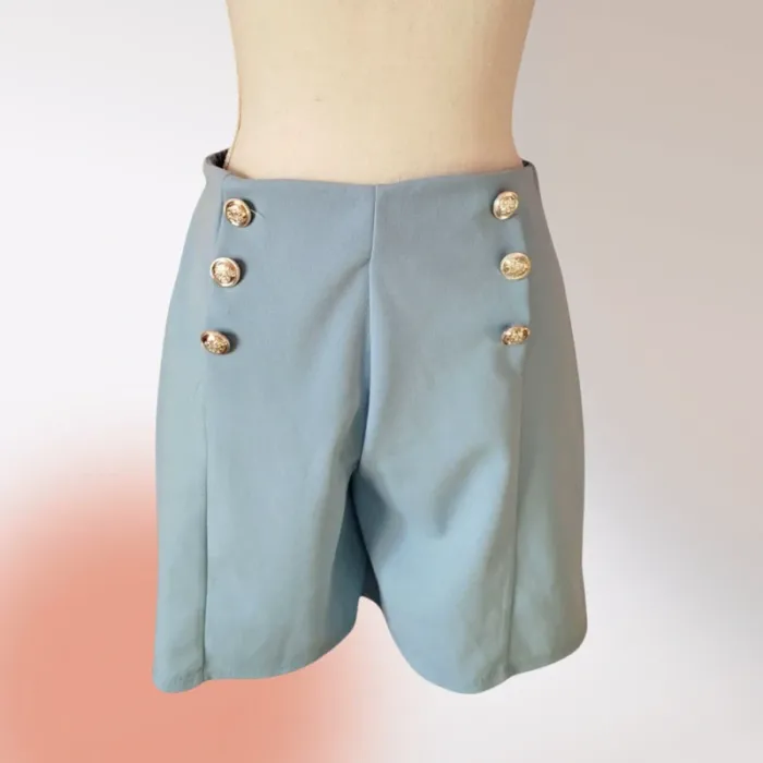 Short bleu ciel taille unique