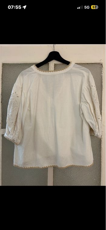 Blouse blanche manche courte