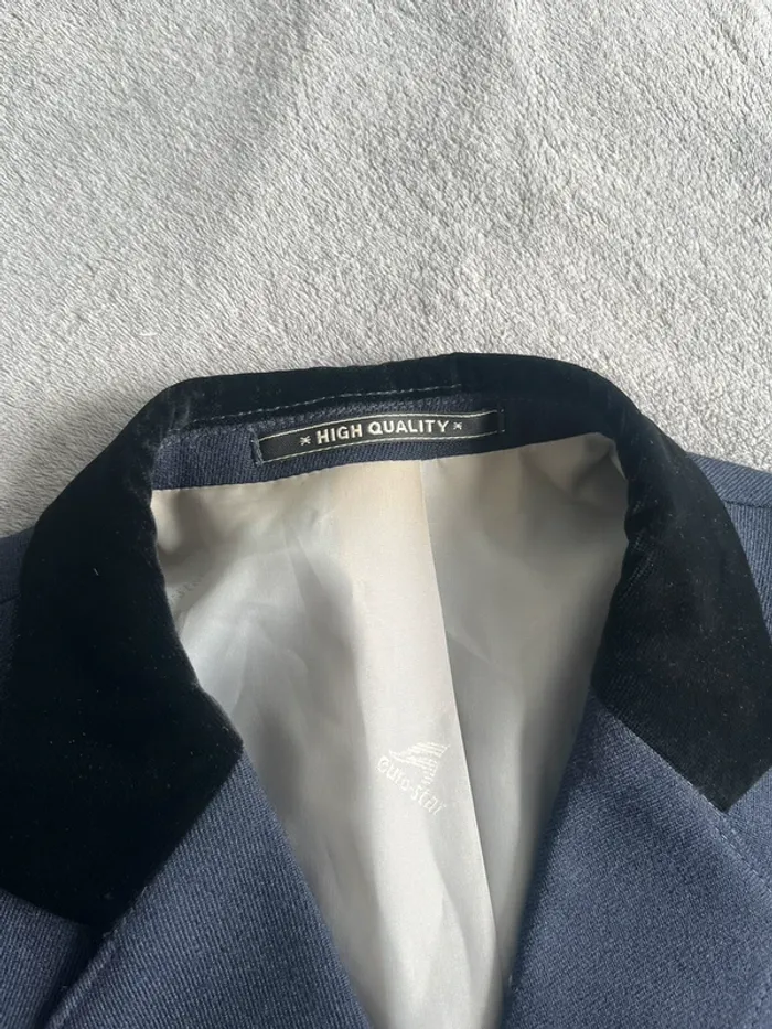 Veste vintage d’équitation bleu marine femme Euro-Star – chic col velours – T.38 - photo numéro 3