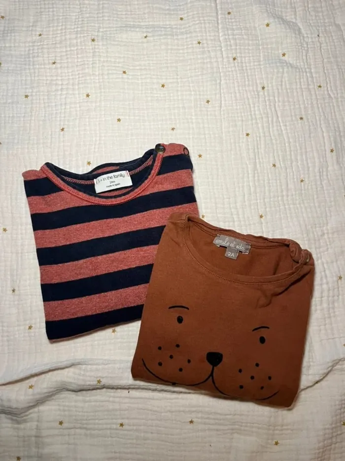 Lot de deux tee shirts 2 ans