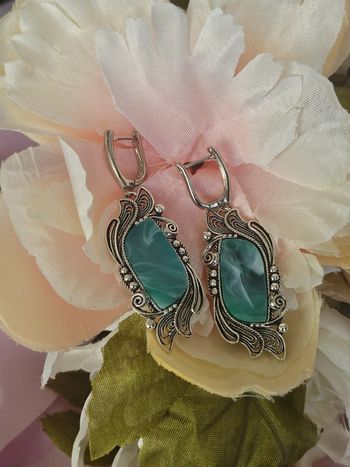 Boucles d'oreilles vintage texturees en acier inoxydable