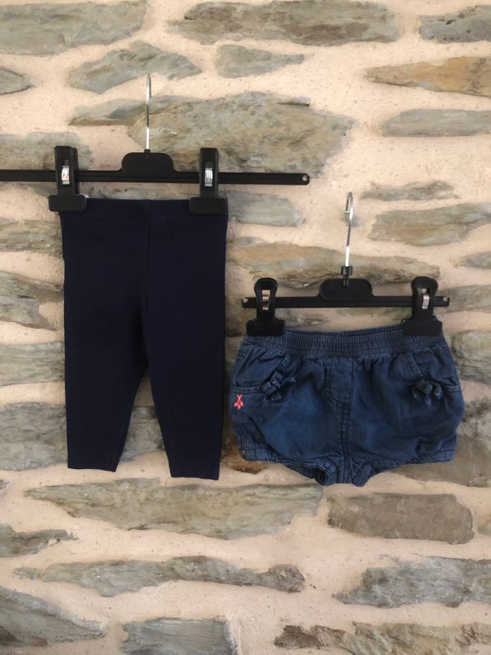 Short tape à l’œil et legging taille 9 mois
