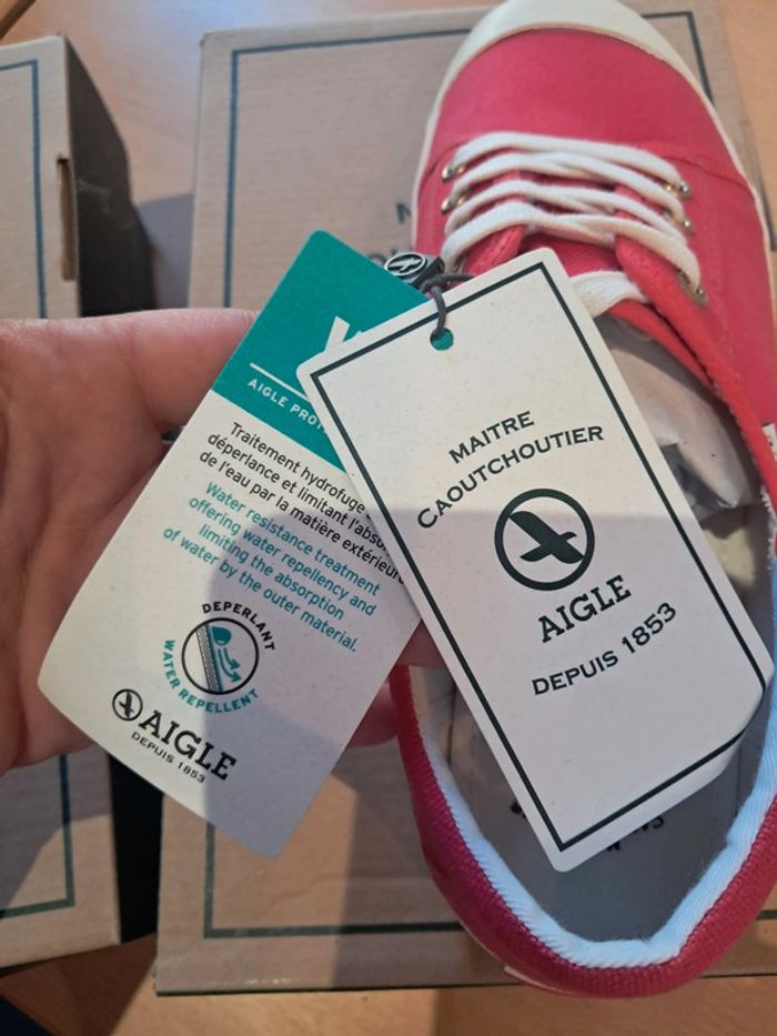 Aigle baskets en toile femme été P.40 neuves - photo numéro 17