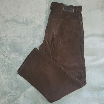 Pantalon Velours Côtelé Marron Vintage 👖 Hugo Boss - Taille W33 L32 - FR42