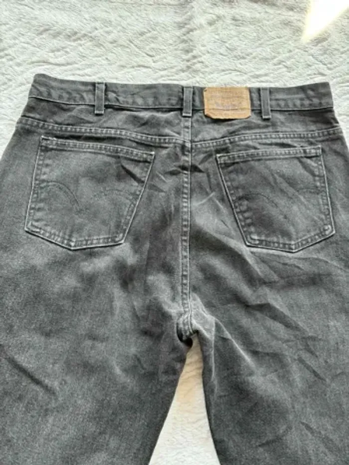 Jean Levi’s 619 regular straight droit taille haute gris anthracite 80/90s vintage Canada W36 XL/46 - photo numéro 12