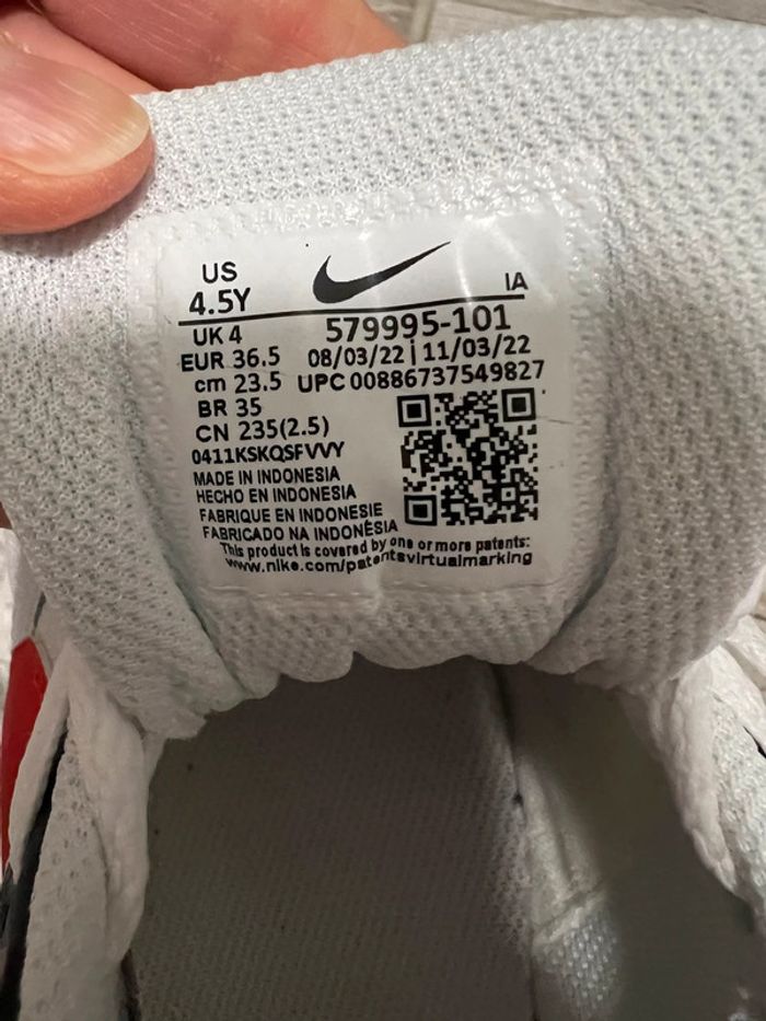 Nike Air Max Blanc Rouge 579995 101 - photo numéro 3