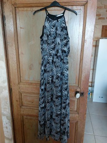 Robe longue noir et blanc