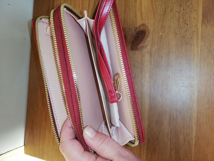 Portefeuille porte monnaie cartes rouge chat - photo numéro 5