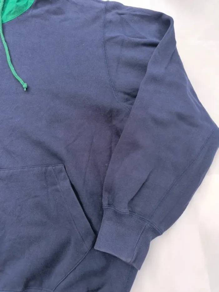 Sweat a capuche zippé homme Ralph Lauren taille M bleu avec capuche verte bon état - photo numéro 6