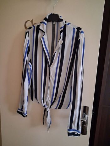 Chemisier blanc rayures bleu  Pimkie taille 36