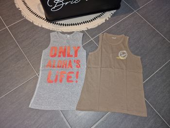 Lot de deux marcel garçons 12 ans