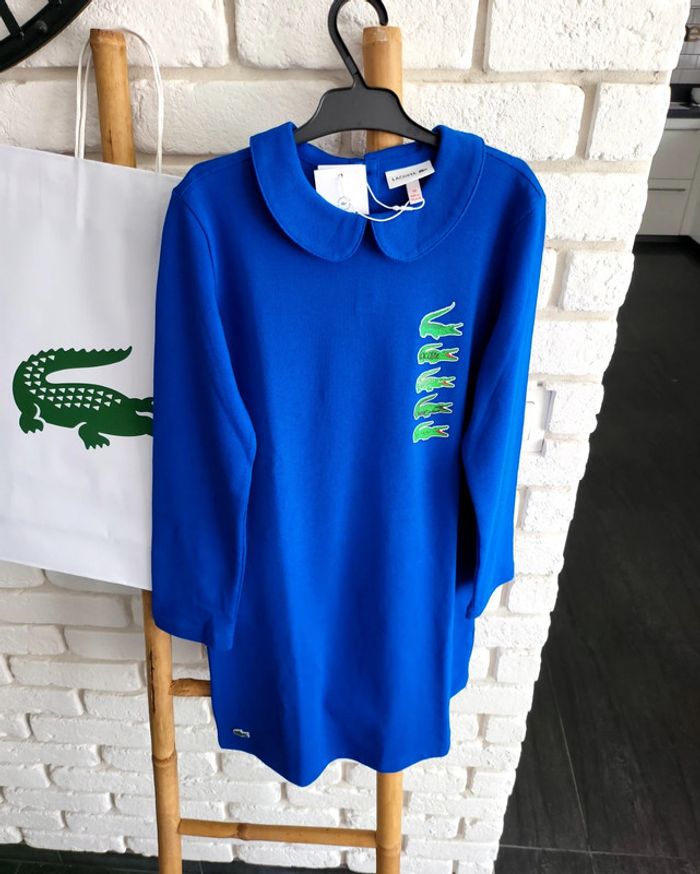 Robe Lacoste col Claudine bleu taille 10 ans