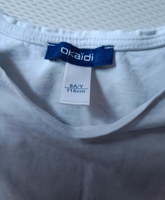 T-shirt blanc Okaïdi 6 ans - photo numéro 3
