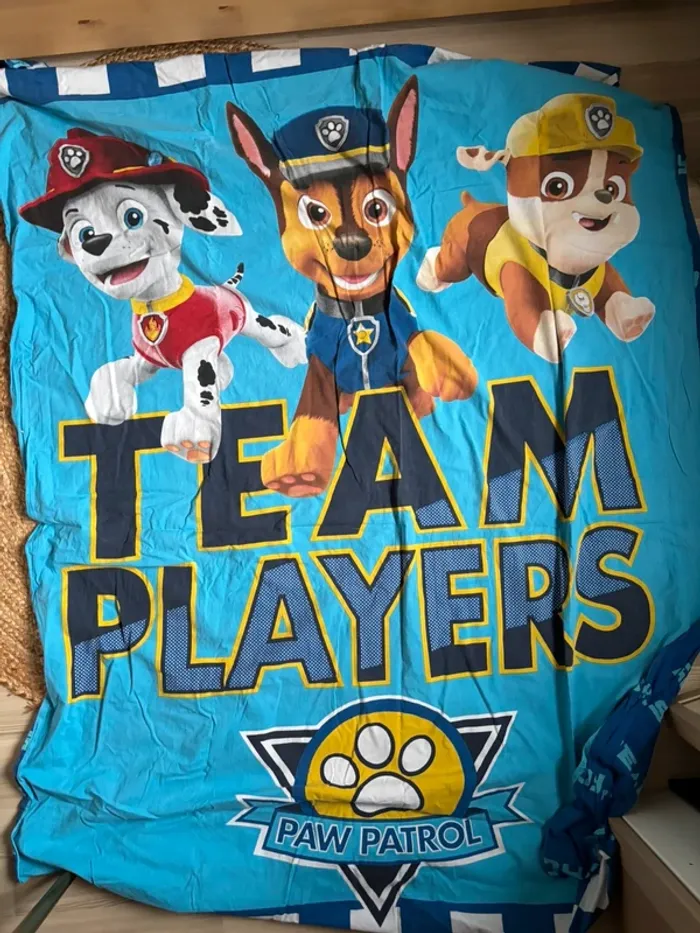 Parure de lit 1 place housse oreiller et couette tbe pat patrouille - photo numéro 5